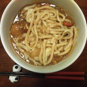 余ったカレーでカレーうどん♪